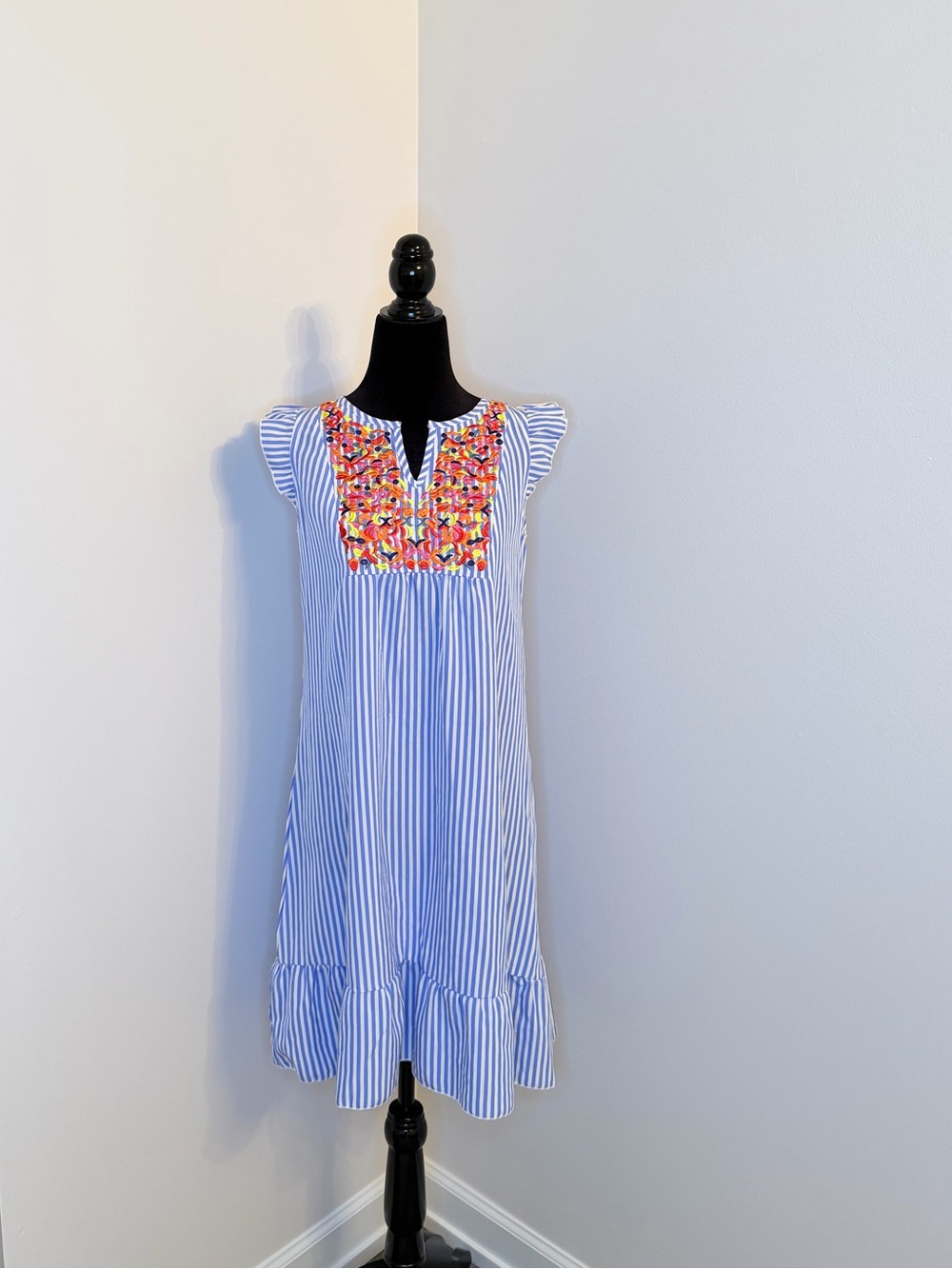 Dress with Floral Yoke